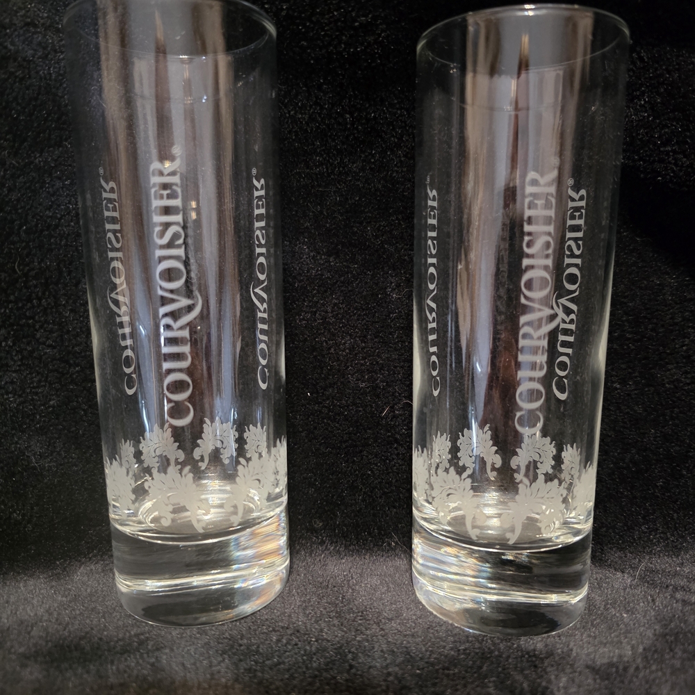 Courvoisier Etched Highball Glasses - Clear (Set of 2)